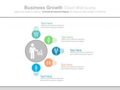 ppt Business Growth Chart With Icons Flat Powerpoint Design