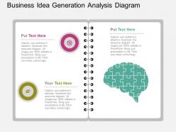 Ppt business idea generation analysis diagram flat powerpoint design