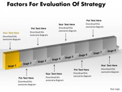 Ppt factors for evaluation of strategy business powerpoint templates 8 stages