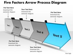 PPT five factors arrow process swim lane diagram powerpoint template Business Templates 5 stages