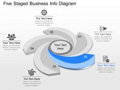 Ppt five staged business info diagram powerpoint template