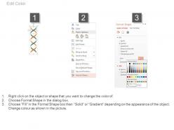 Ppt five staged dna design infographics with icons flat powerpoint design