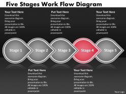 Ppt five stages work flow spider diagram powerpoint template business templates 5 stages