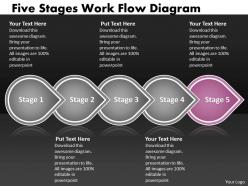 Ppt five stages work flow spider diagram powerpoint template business templates 5 stages