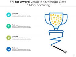 PPT For Award Visual To Overhead Costs In Manufacturing Infographic Template
