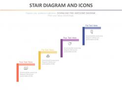 Ppt four staged stair diagram and icons flat powerpoint design