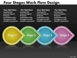 Ppt four stages work flow interior design powerpoint template business templates 4 stages