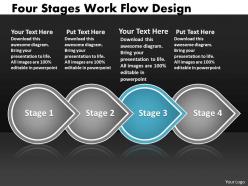 Ppt four stages work flow interior design powerpoint template business templates 4 stages
