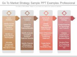 Ppt go to market strategy sample ppt examples professional