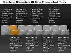 Ppt graphical illustration of data process and flows business powerpoint templates 8 stages