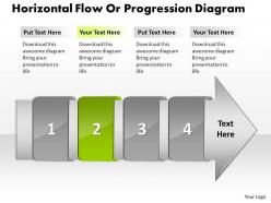 Ppt horizontal flow progression network diagram powerpoint template business templates 4 stages