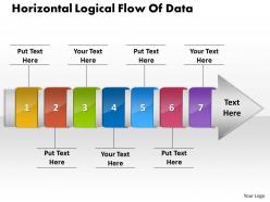 Ppt horizontal logical flow of edit chart data powerpoint 2007 business templates 7 stages