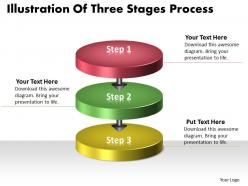 Ppt illustration of three state diagram process business powerpoint templates 3 stages