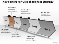 Ppt key powerpoint 2010 factors for global business strategy templates 6 stages
