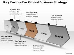 Ppt key powerpoint 2010 factors for global business strategy templates 6 stages