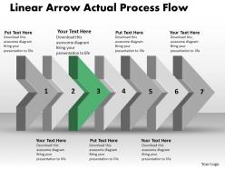Ppt linear arrow actual process flow charts business powerpoint templates 7 stages