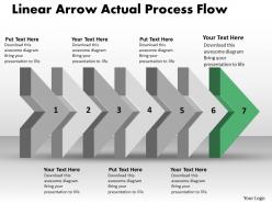 Ppt linear arrow actual process flow charts business powerpoint templates 7 stages