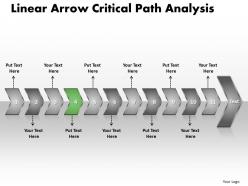 Ppt linear arrow critical path analysis business powerpoint templates 11 stages