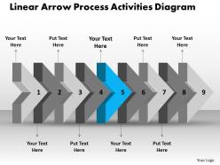 Ppt linear arrow process activities diagram business powerpoint templates 9 stages
