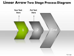 Ppt linear arrow two stage process network diagram powerpoint template business templates 2 stages