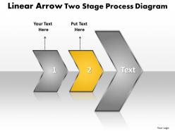 Ppt linear arrow two stage process network diagram powerpoint template business templates 2 stages
