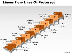 Ppt linear demo create flow chart powerpoint lines of processes business templates 11 stages