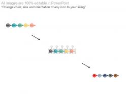 Ppt linear flow chart for process flow flat powerpoint design