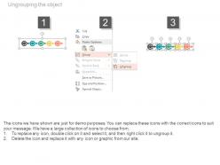 Ppt linear flow chart for process flow flat powerpoint design