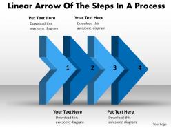 Ppt linear flow of the steps process business powerpoint templates 4 stages
