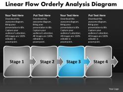Ppt linear flow orderly analysis network diagram powerpoint template business templates 4 stages