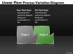 Ppt linear flow process variation diagram powerpoint free business templates 2 stages