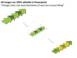 Ppt linear flow streamline the process business powerpoint templates 5 stages