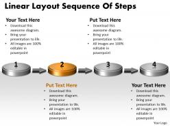 Ppt linear layout sequence of practice the powerpoint macro steps business templates 4 stages