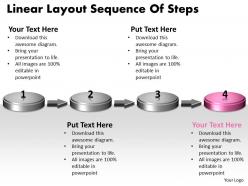 Ppt linear layout sequence of practice the powerpoint macro steps business templates 4 stages