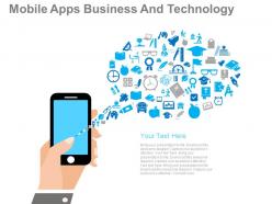 Ppt mobile apps business and technology flat powerpoint design