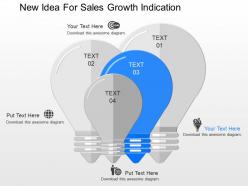 Ppt new idea for sales growth indication powerpoint template