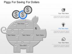 Ppt piggy for saving for dollars powerpoint template