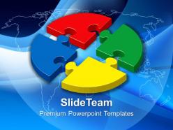 Ppt puzzle powerpoint templates circular business globe slide