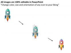 Ppt rocket process infographics data analysis flat powerpoint design