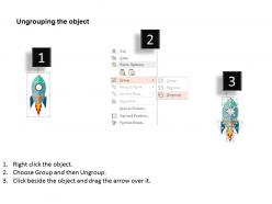 Ppt rocket process infographics data analysis flat powerpoint design