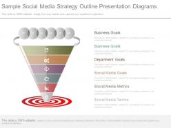 Ppt sample social media strategy outline presentation diagrams
