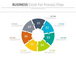 Ppt seven staged business circle for process flow flat powerpoint design