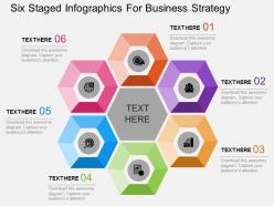 Ppt six staged infographics for business strategy flat powerpoint design
