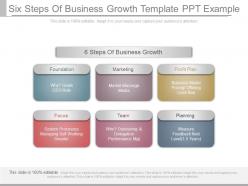 Ppt six steps of business growth template ppt example