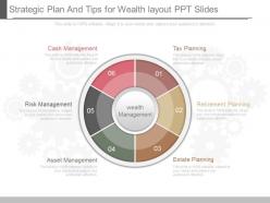 Ppt strategic plan and tips for wealth layout ppt slides