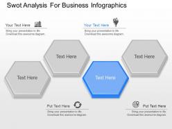 Ppt swot analysis for business infographics powerpoint template