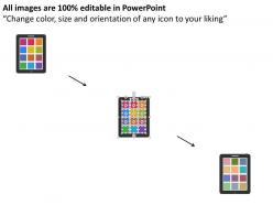 Ppt tablet with android apps for technology flat powerpoint design