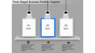 Ppt three staged business portfolio diagram powerpoint template