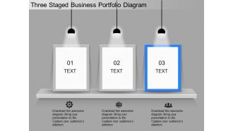 Ppt three staged business portfolio diagram powerpoint template