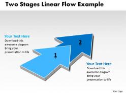 Ppt two phase diagram linear work flow chart powerpoint example business templates 2 stages
